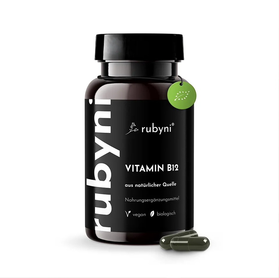 rubyni® Vitamin B12 90 Kapseln, für mehr Energie im Alltag