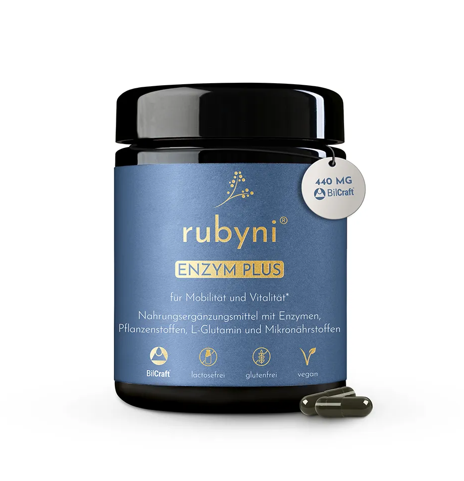 rubyni - Enzym Plus 140 Kapseln - mit Bromelain und Papain