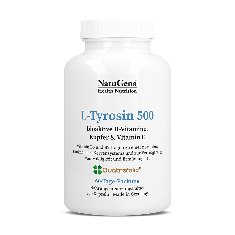 NatuGena - L-Tyrosin 500 120 Kapseln (60-Tage-Packung)
