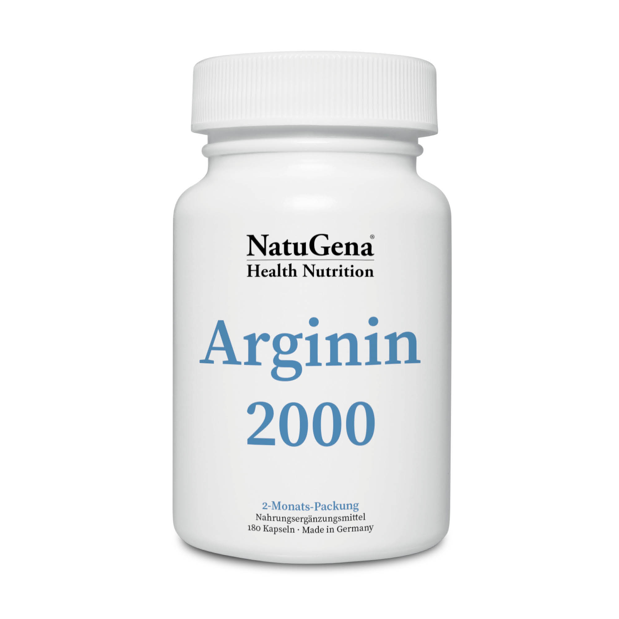 NatuGena - Arginin 2000 180 HPMC-Kapseln (2-Monats-Packung)