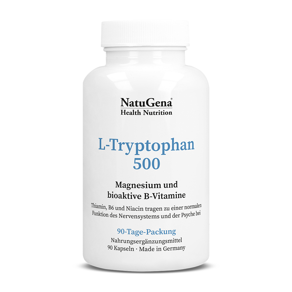 NatuGena - L-Tryptophan 500 90 Kapseln HPMC (3-Monats-Packung)
