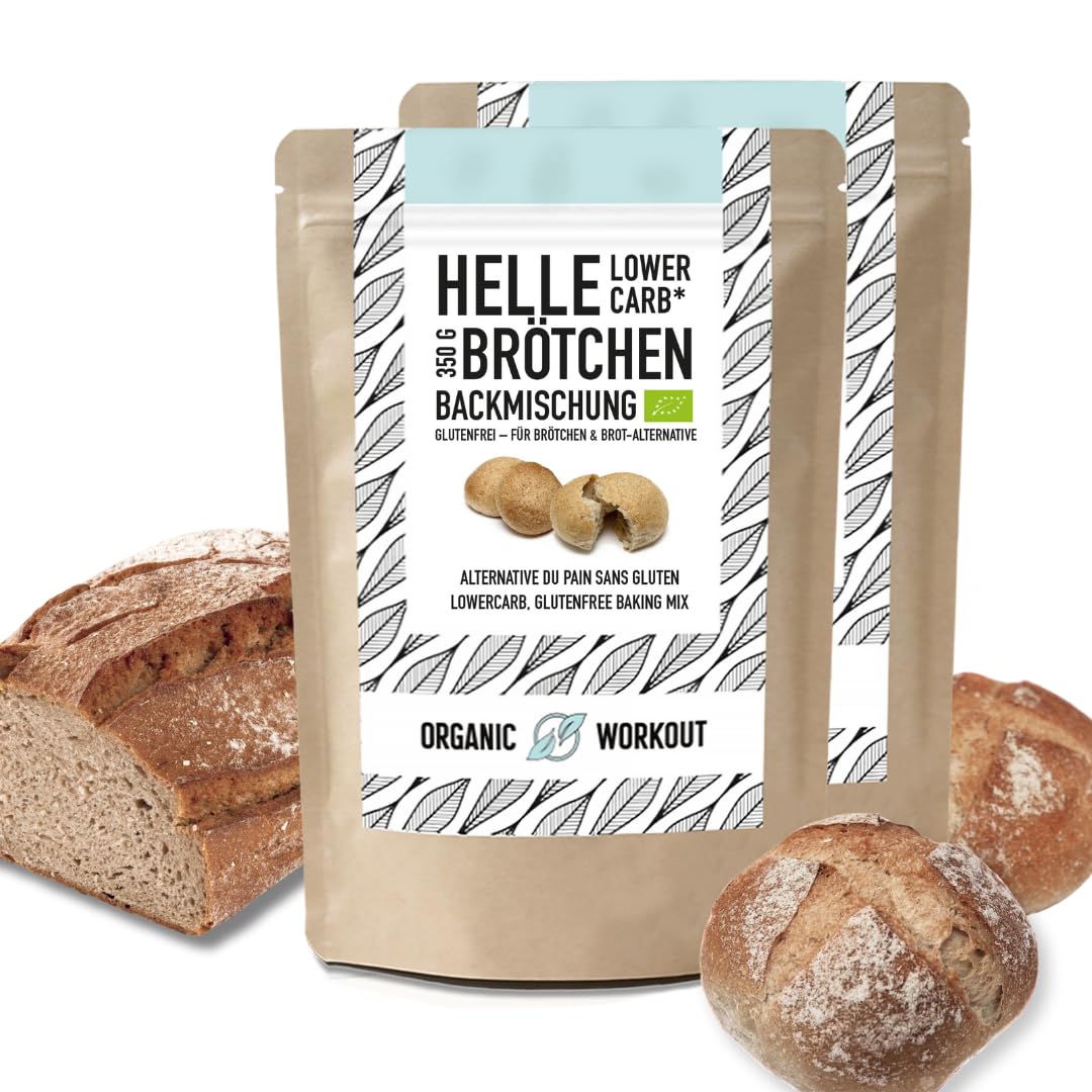 Helle Lower-Carb Backmischung 350g -MHD 28.02.26 glutenfrei, vegan, bio, für Brötchen & Brot