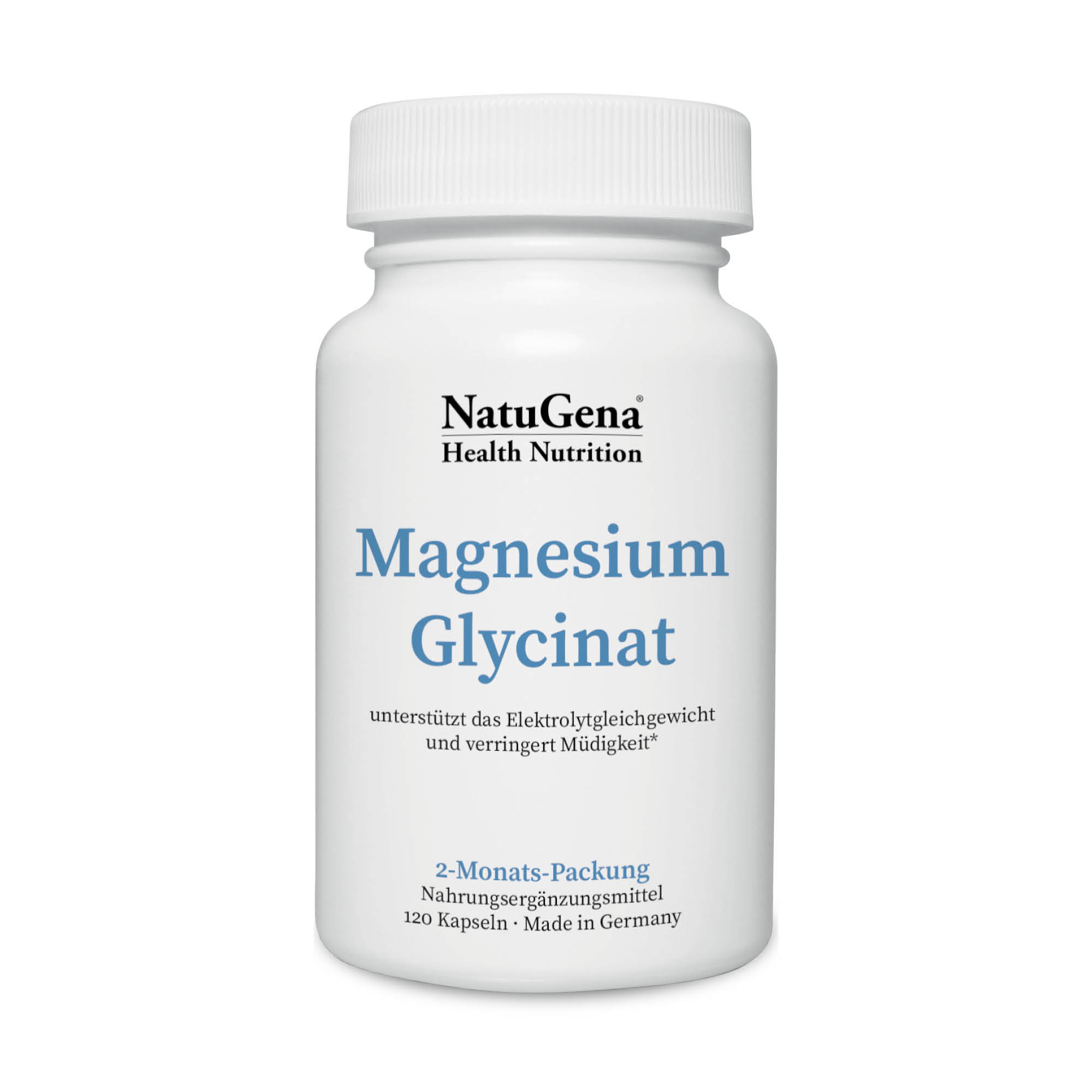 NatuGena - Magnesium-Glycinat 120 Kapseln (2-Monats-Packung)