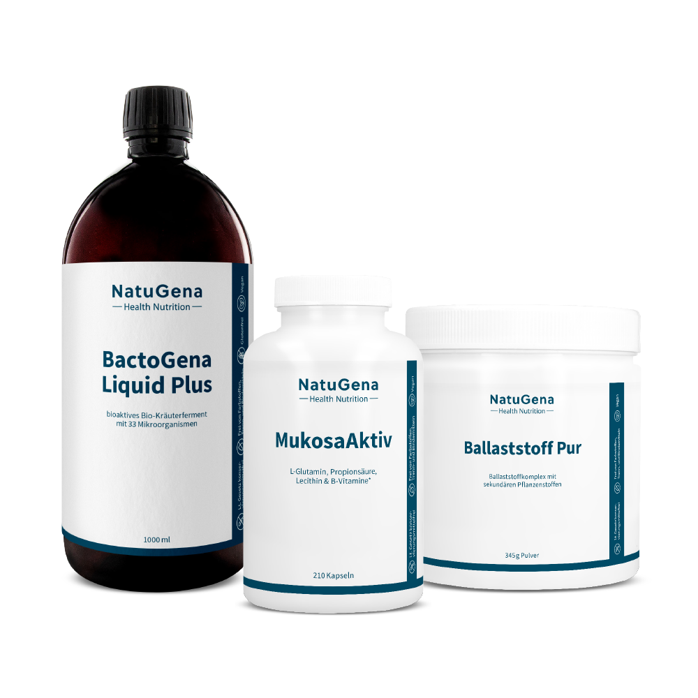 NatuGena - DarmKur-Komplex Set - MikorVeda LIFE, MukosaAktiv, BallastoffPur