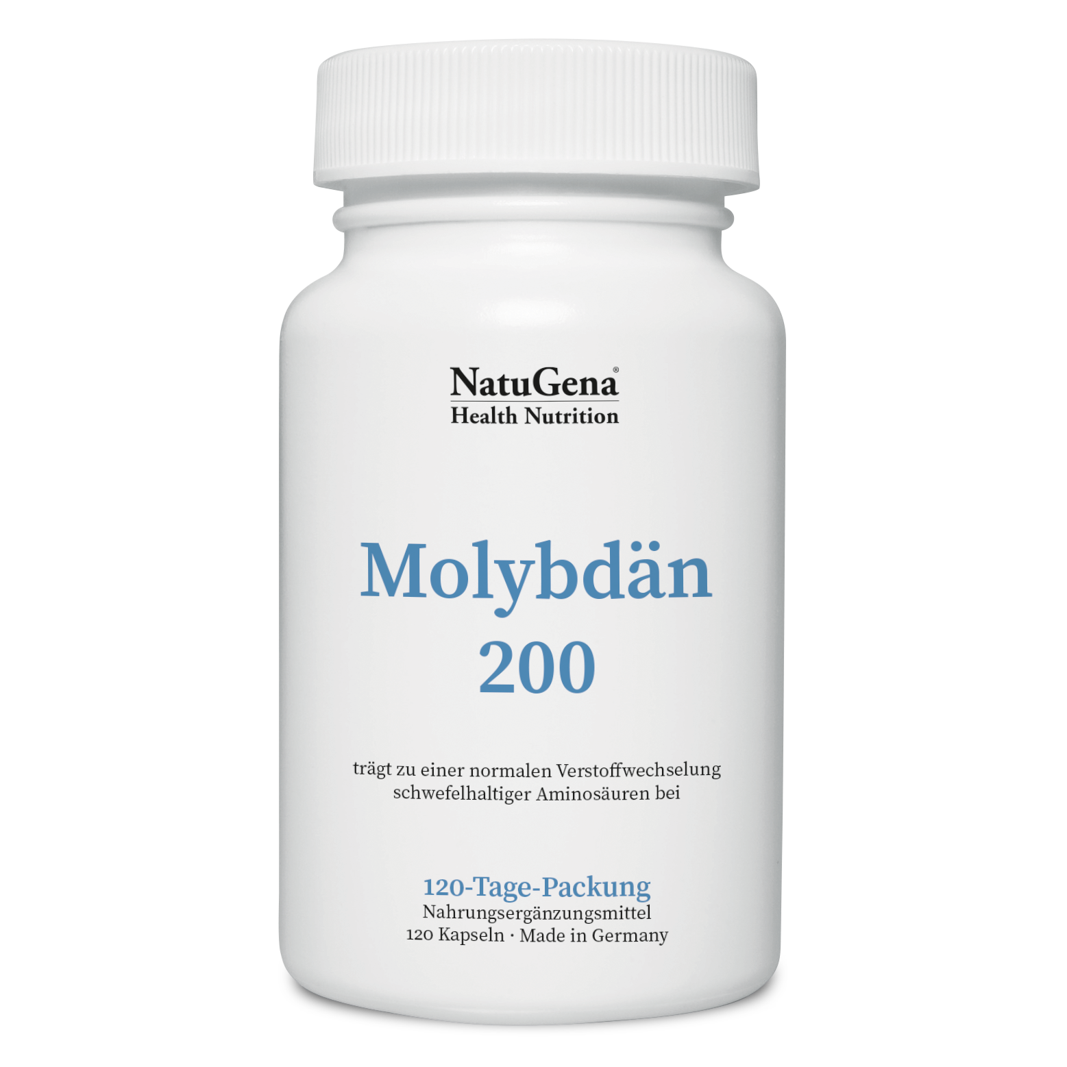 NatuGena - Molybdän 200 120 Kapseln (12-Tage-Packung)