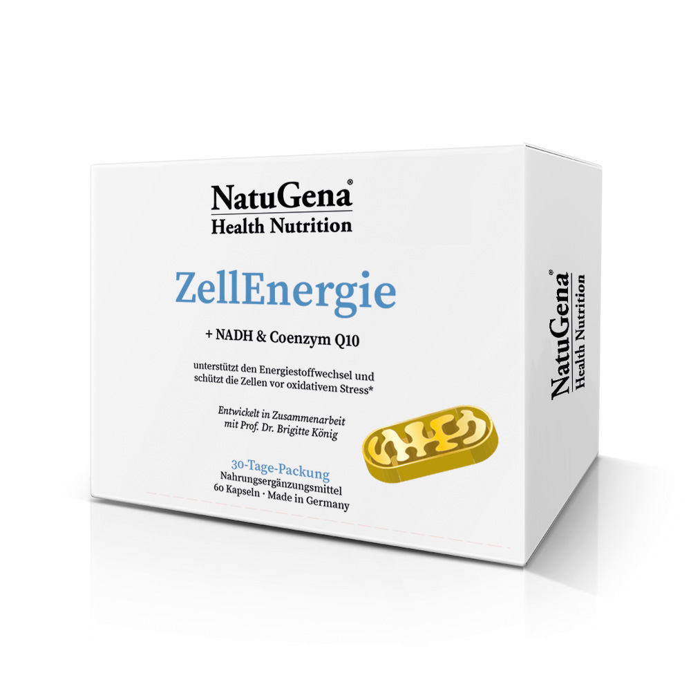 NatuGena - ZellEnergie + NADH & Coenzym Q10 60 Kapseln (1-Monats-Packung)