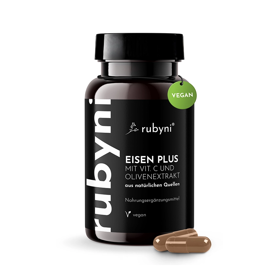 rubyni - Eisen Plus 90 Kapseln - für Energiestoffwechsel