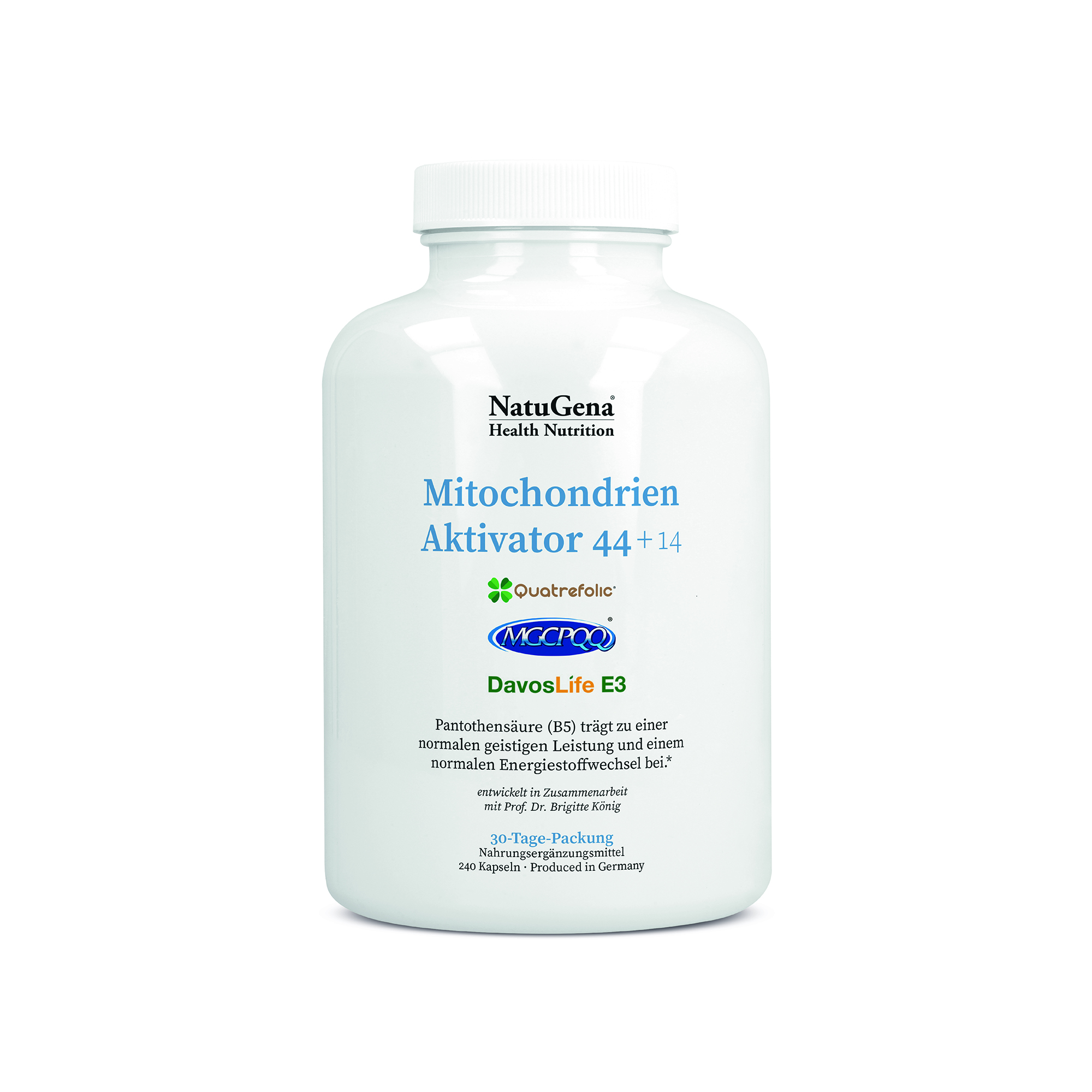 NatuGena - Mitochondrien Aktivator 44+14 240 Kapseln HPMC 00 (30-Tage-Packung)