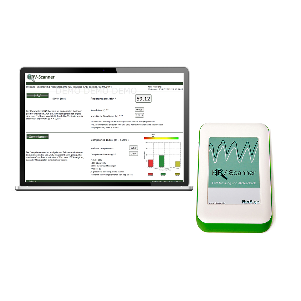 HRV-Scanner Set Professional study zur Messung der Herzratenvariabilität (HRV)