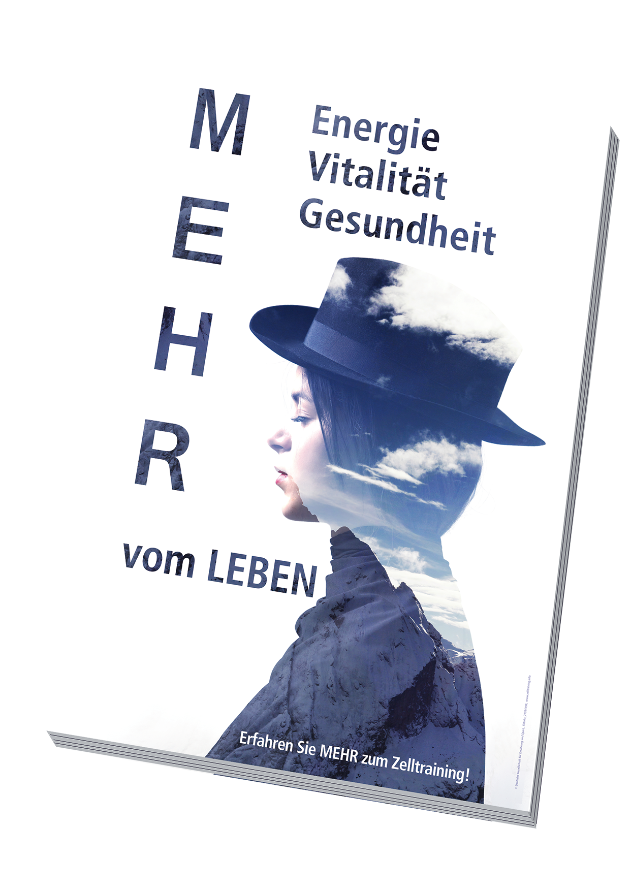 Zelltraining Poster DIN A4 - Mehr vom Leben zum Selbsteindruck eines individuellen Textes