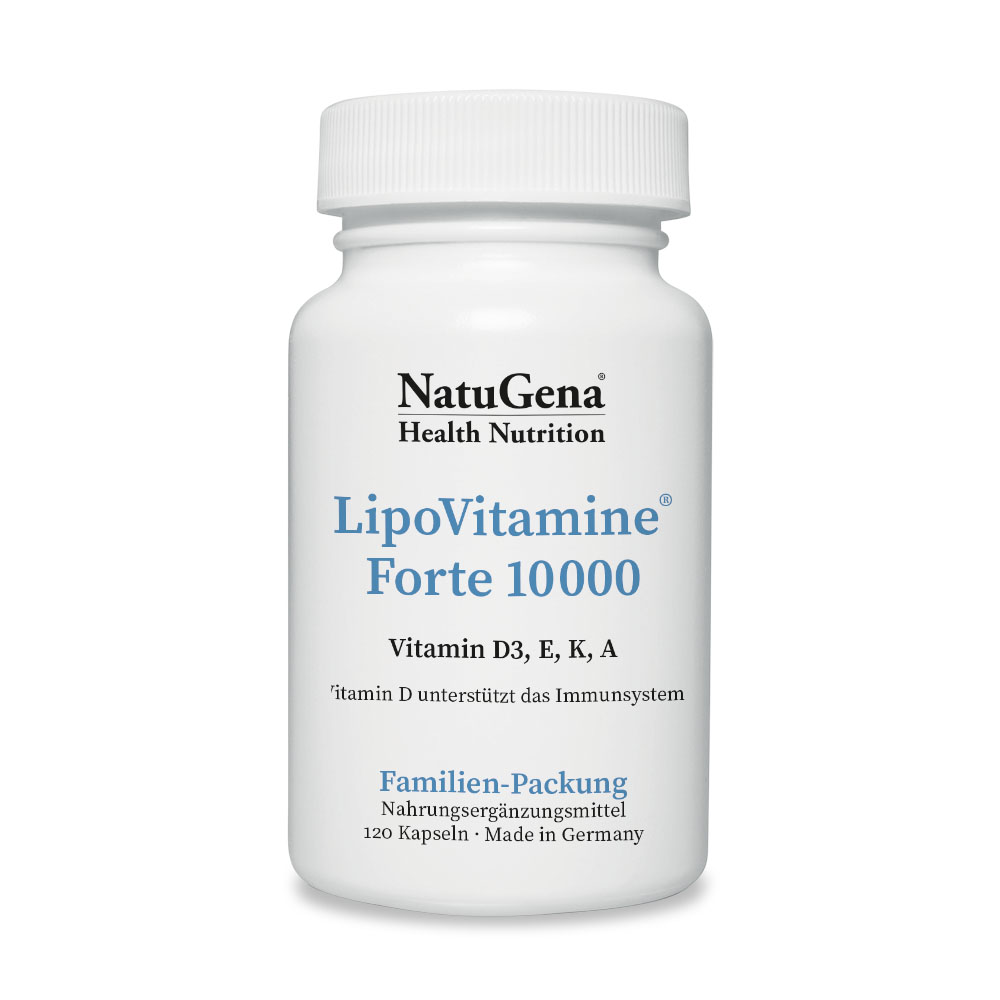 NatuGena - LipoVitamine® Forte 10000 (Kapseln) 120 Kapseln HPMC (Familien-Packung)