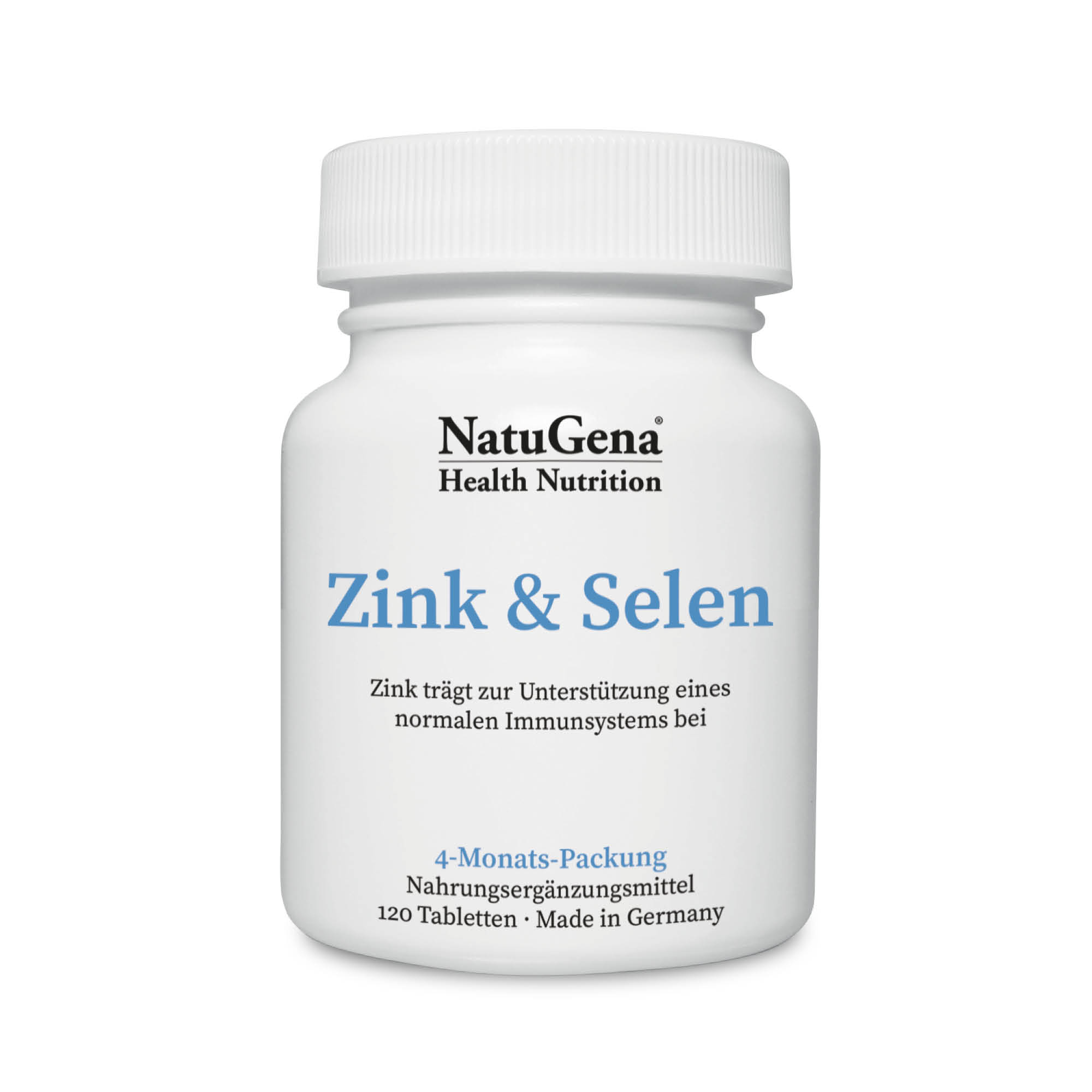 NatuGena - Zink & Selen 120 Tabletten (4-Monats-Packung) - MHD 05/26