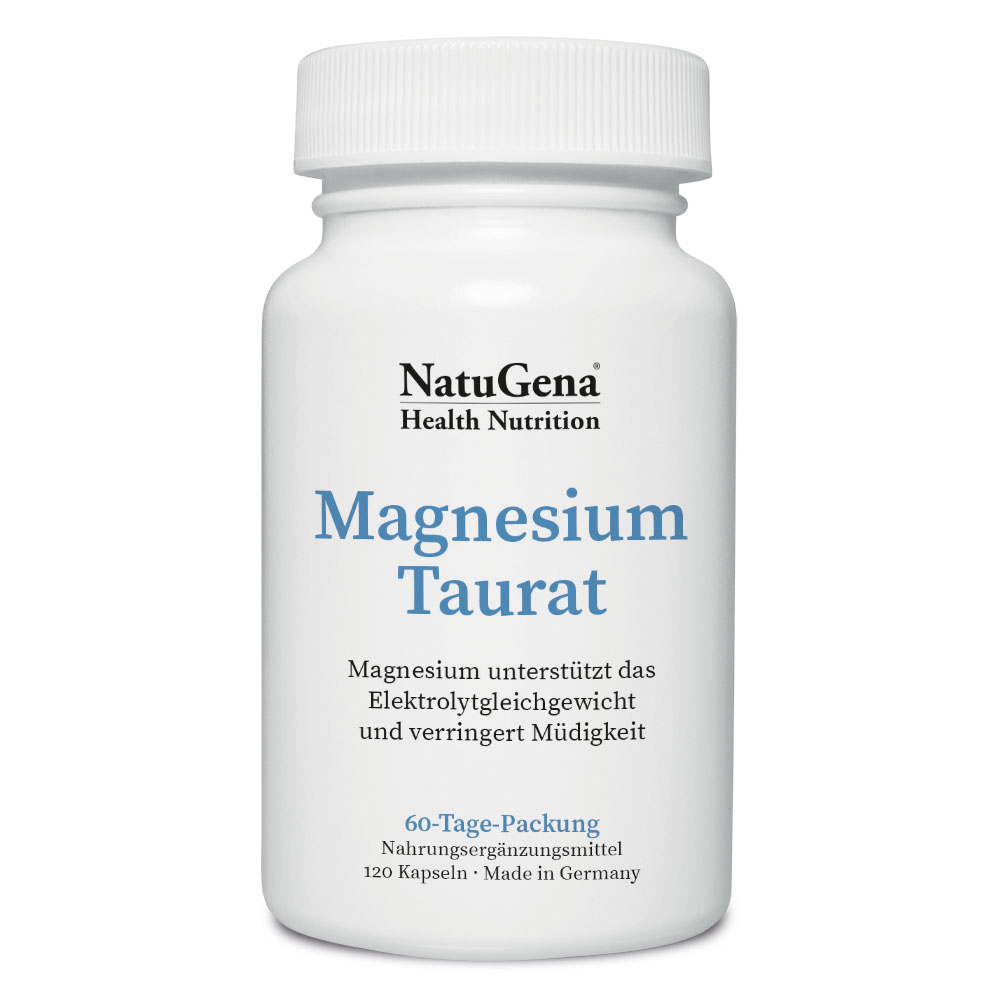 NatuGena - Magnesium-Taurat 120 Kapseln HPMC (Dosis für 60 Tage) - 09/27