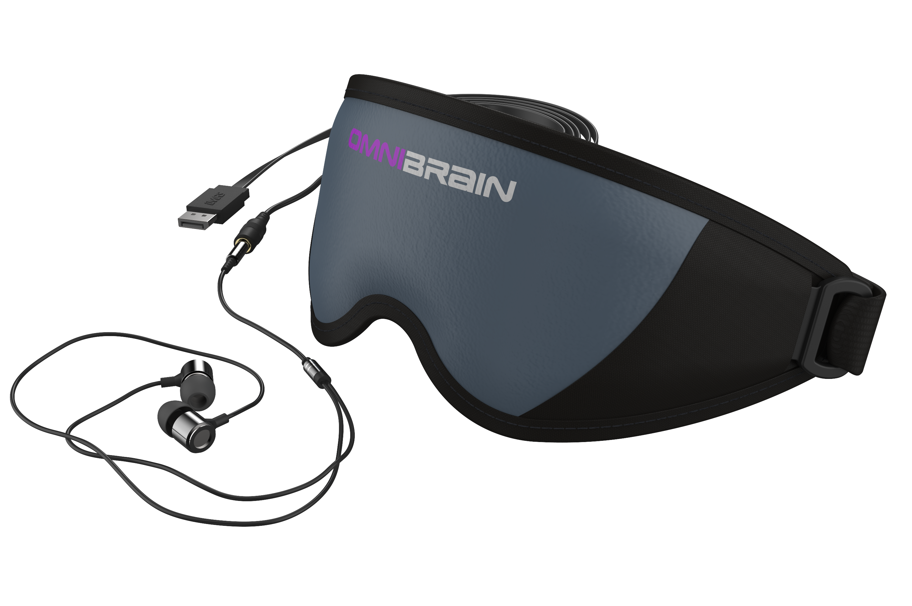 OmniBrain Gehirnwellenstimulation, Omnium 1 2.0 (RGB-LED Lichtblitzbrille inkl. Ohrhörer)