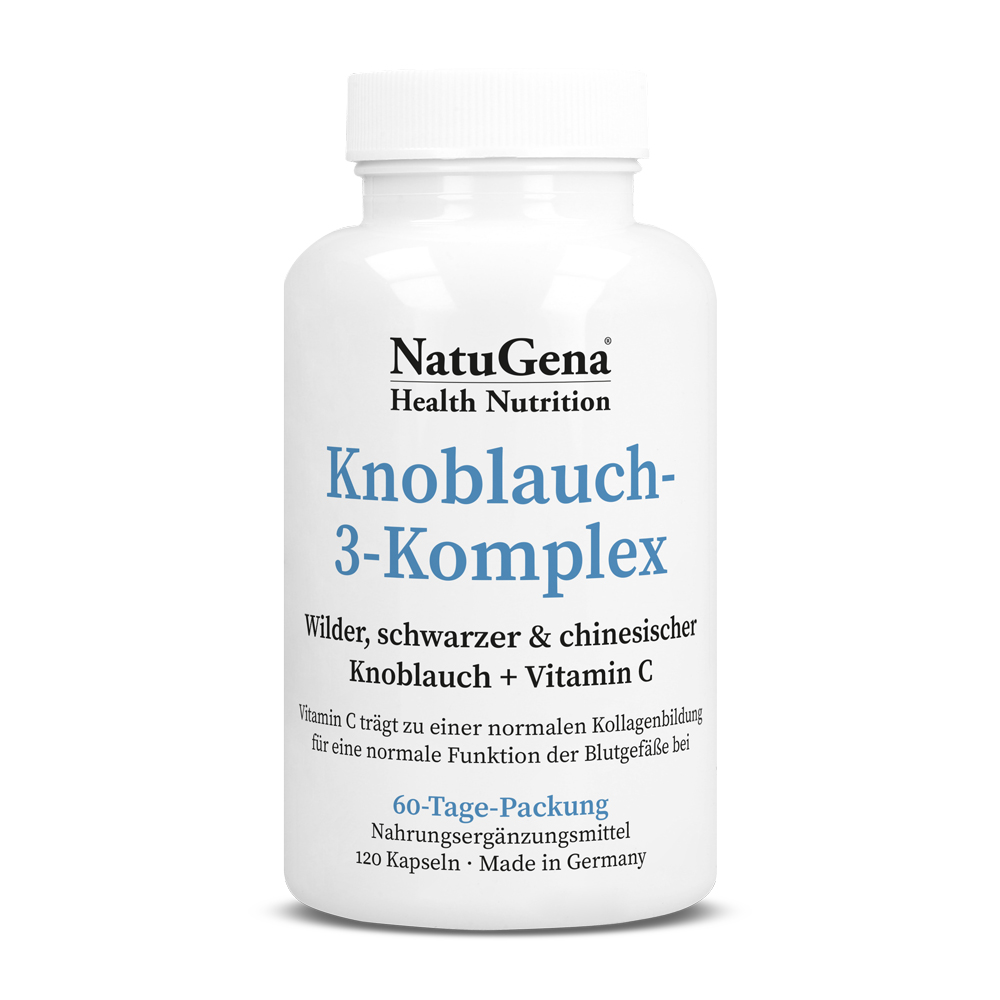NatuGena - Knoblauch-3-Komplex 120 Kapseln HPMC 0 (60-Tage-Packung)