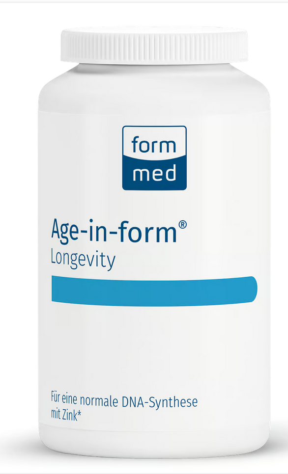 Age-in-form® Longevity, Formmed 120 Kps. - für eine normalen DNA-Synthese mit Zink